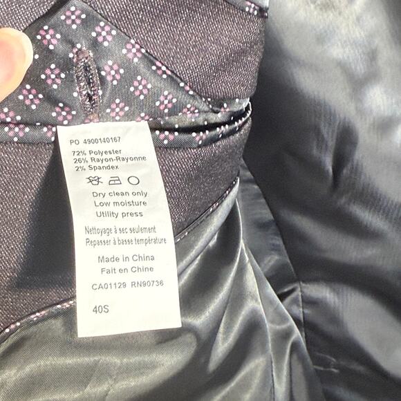 Tallia Men's Classic-Fit Suit Separate Jacket - Wine 40S $360 - Picture 9 of 9